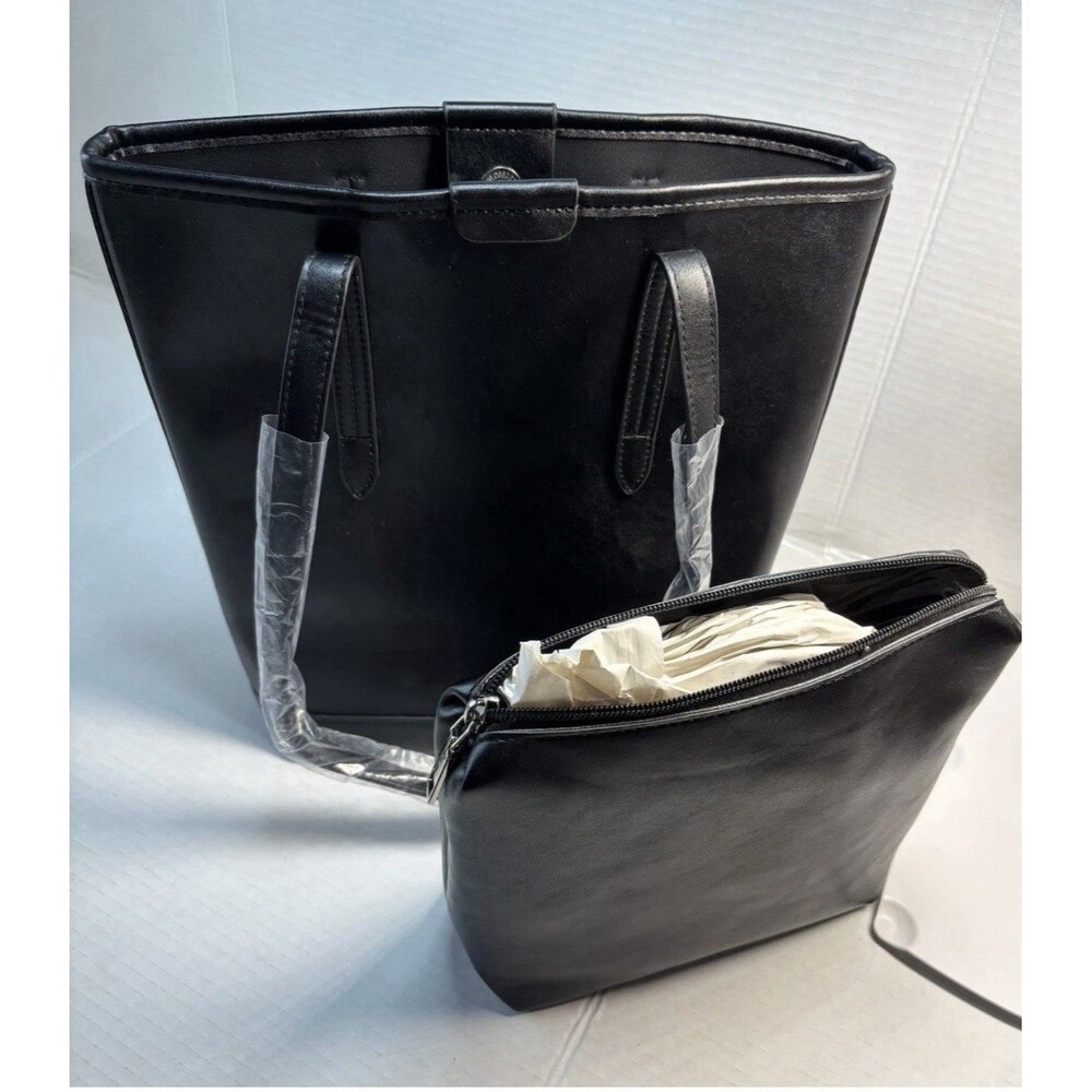 NWT Black tote, Work Bag Tote, Laptop Tote, Minimalist Purse 2 Pcs Bag